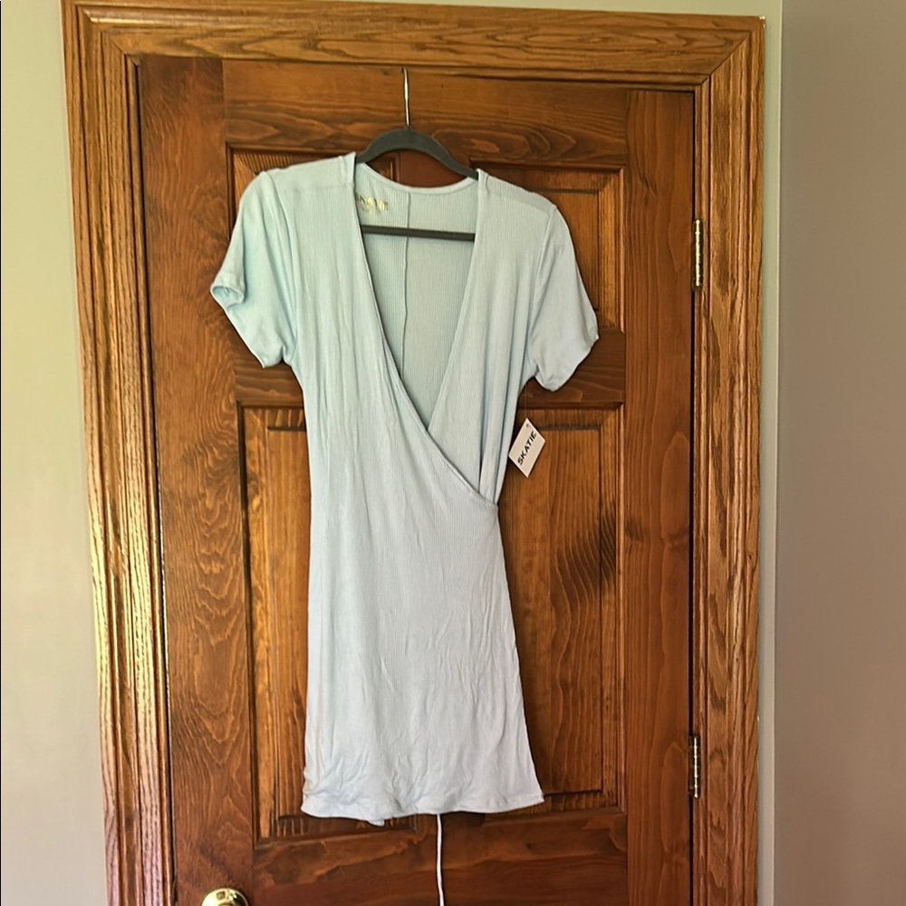 Skatie Light Blue Mini Dress